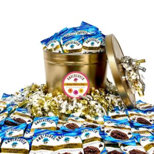 Happy Mother's Day Gift Tin<br>100 Count Dark Chocolate + Sea Salt<br>Individually Wrapped Crisps<br>(.25oz each)