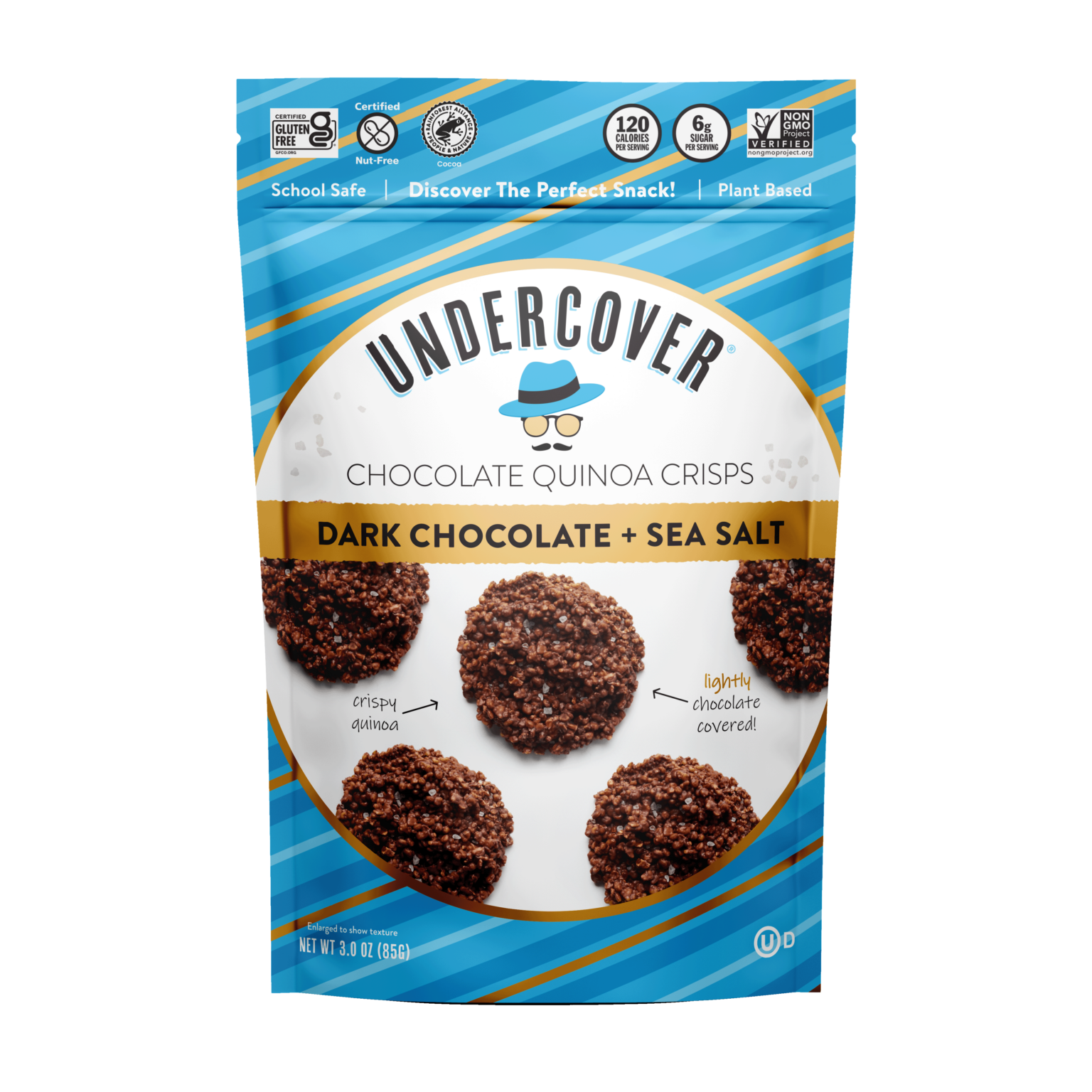 Dark Chocolate + Sea Salt Mini Crisps Undercover Snacks