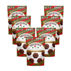 Dark Chocolate + Peppermint Mini Crisps<br>7 Count- 3oz Bags
