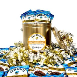 Happy Birthday Gift Tin<br>50 Count Dark Chocolate + Sea Salt<br>Individually Wrapped Crisps<br>(.25oz each)