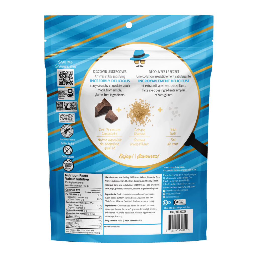 Dark Chocolate + Sea Salt, 2Pack (15.3oz Each) Undercover Snacks