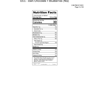 Nutritional Labels - NQ only 0.25 oz Bags_Page_1 Dark Blueberries