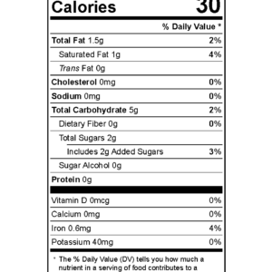 Nutritional Labels - NQ only 0.25 oz Bags_Page_2 Dark Peppermint