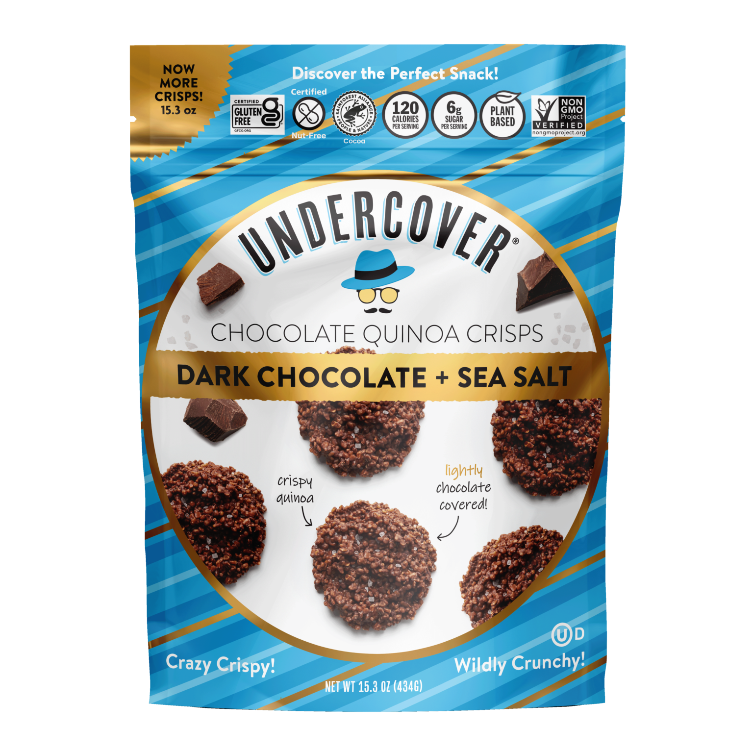 Dark Chocolate + Sea Salt, 2Pack (15.3oz Each) Undercover Snacks