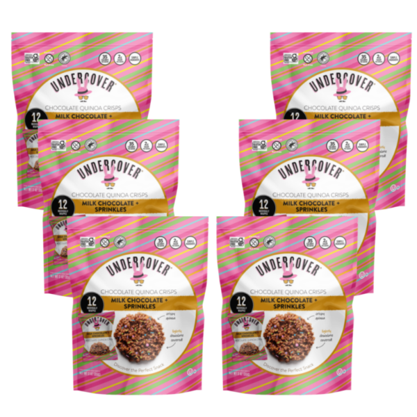Milk Chocolate + Sprinkles 6-Pack (12 Individually-Wrapped .25oz Crisps)