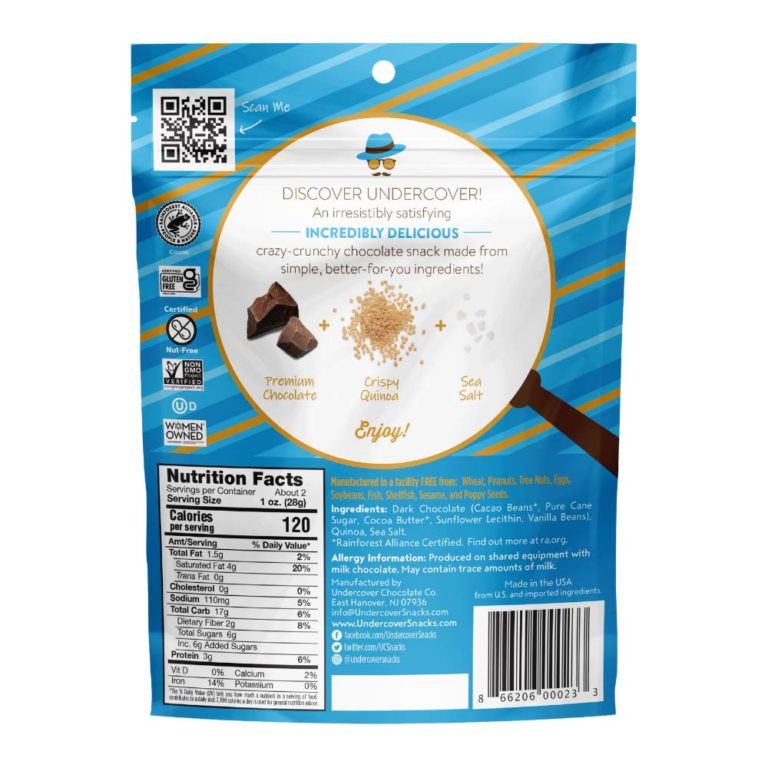 Dark Chocolate + Sea Salt Undercover Snacks