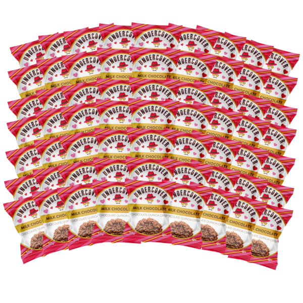 Happy Valentine's Day Milk Chocolate 70-Pack (70 Individually-Wrapped .25oz Crisps with To/From Label on Back)